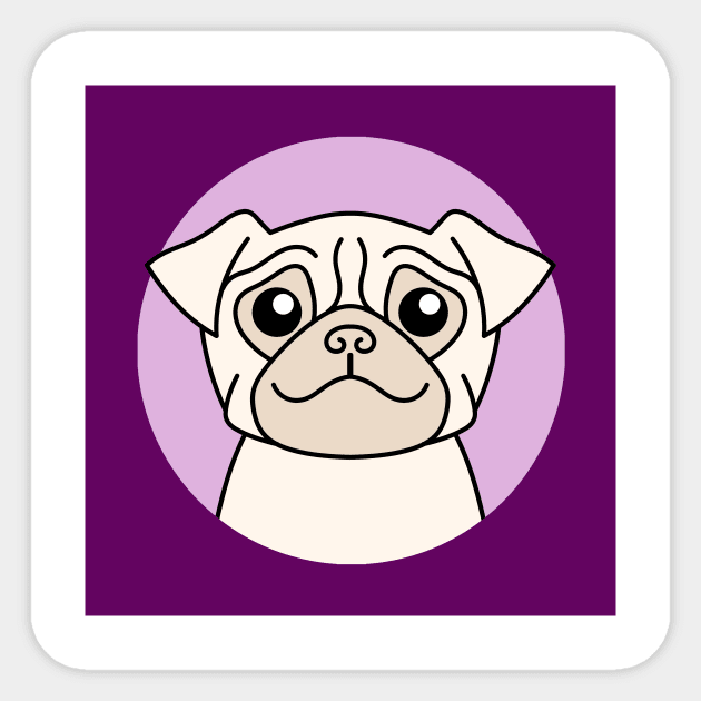 Cute Pug Sticker by AnitaValle